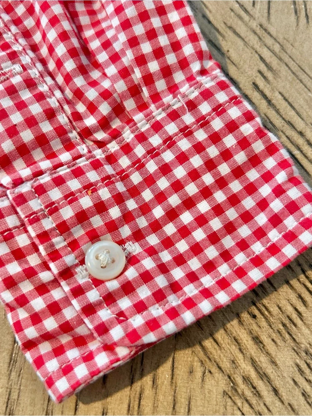 Ralph Lauren Red White Check Long Sleeve Button Down Shirt 3T  Toddler Gingham